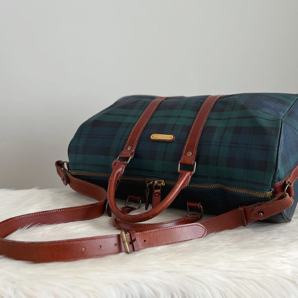 Ralph Lauren Polo Signature Check Print Travel Bag