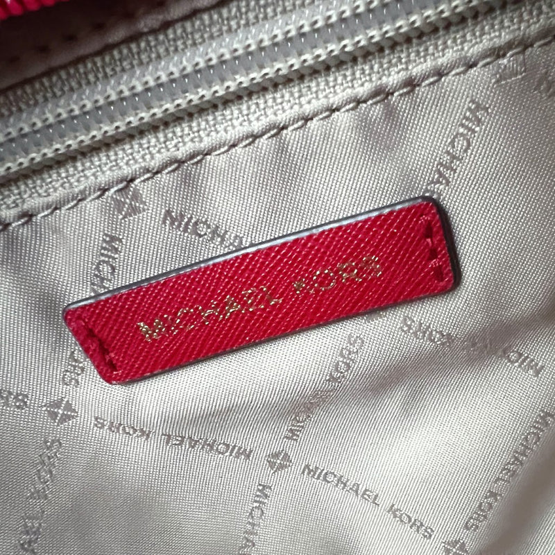 Michael Kors Red Leather Selma Crossbody Shoulder Bag Like New
