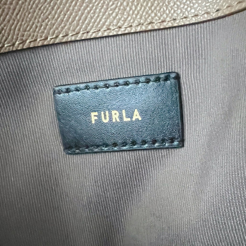 Furla Rainbow Straw Pleated Multi-compartment Shoulder Bag Like New