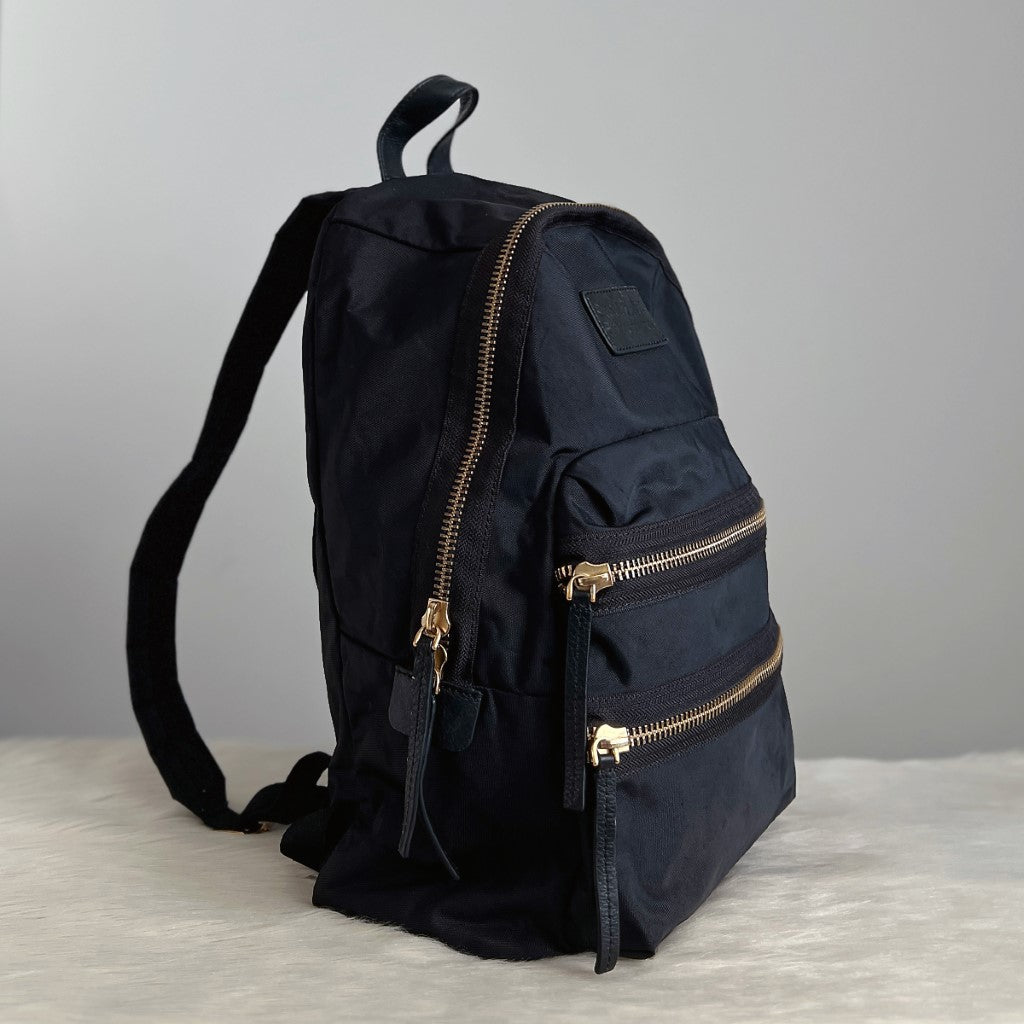 Marc Jacobs Black Layered Zip Detail Backpack