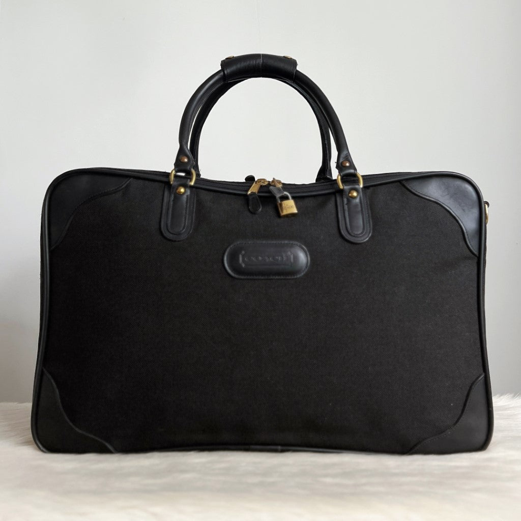 Coach Black Triple Level Carryall Suitcase