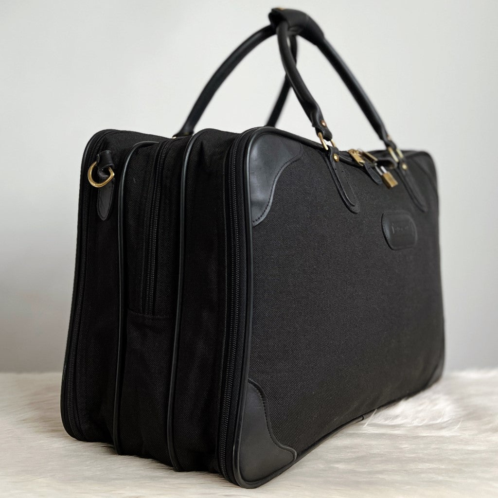 Coach Black Triple Level Carryall Suitcase