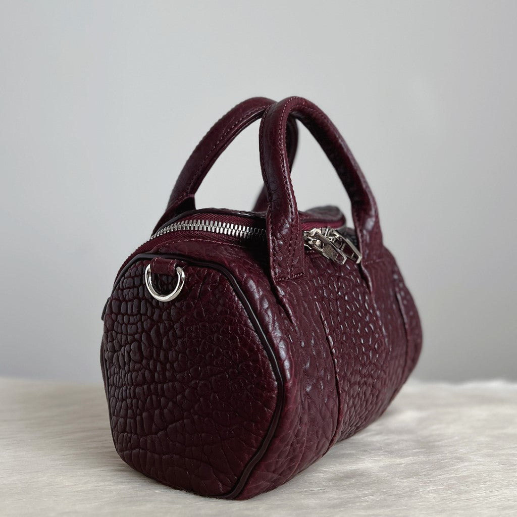 Alexander Wang Maroon Leather Rocco Small 2 Way Shoulder Bag Excellent