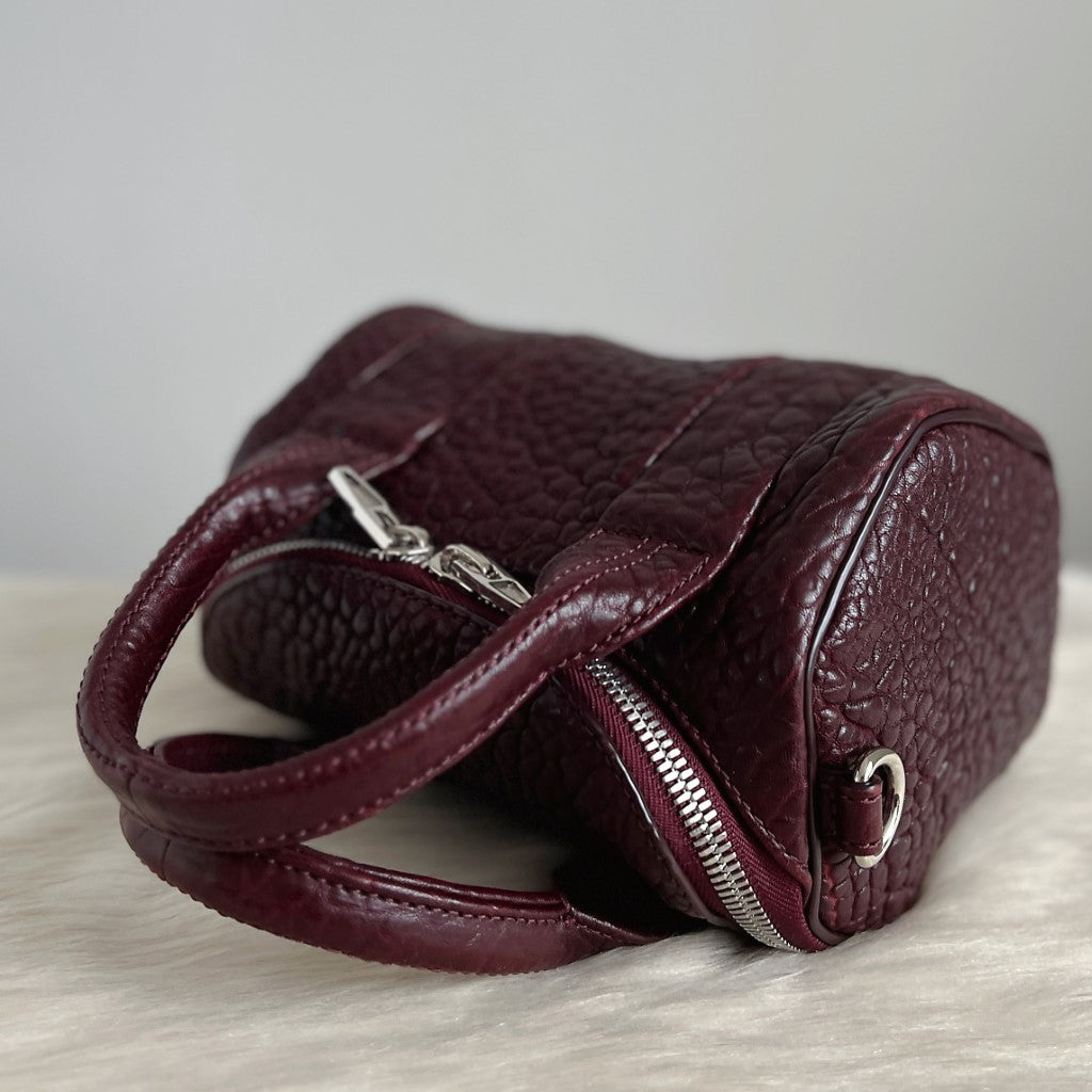 Alexander Wang Maroon Leather Rocco Small 2 Way Shoulder Bag Excellent