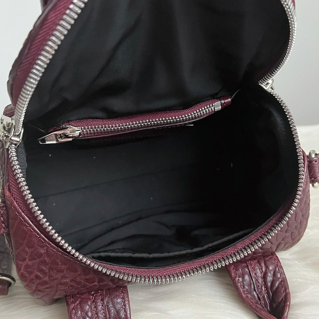 Alexander Wang Maroon Leather Rocco Small 2 Way Shoulder Bag Excellent