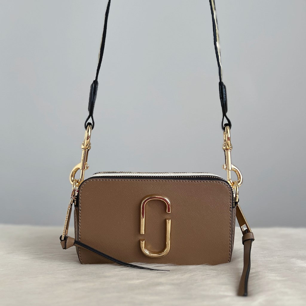 Marc Jacobs Two Tone Leather Camera Crossbody Shoulder Bag