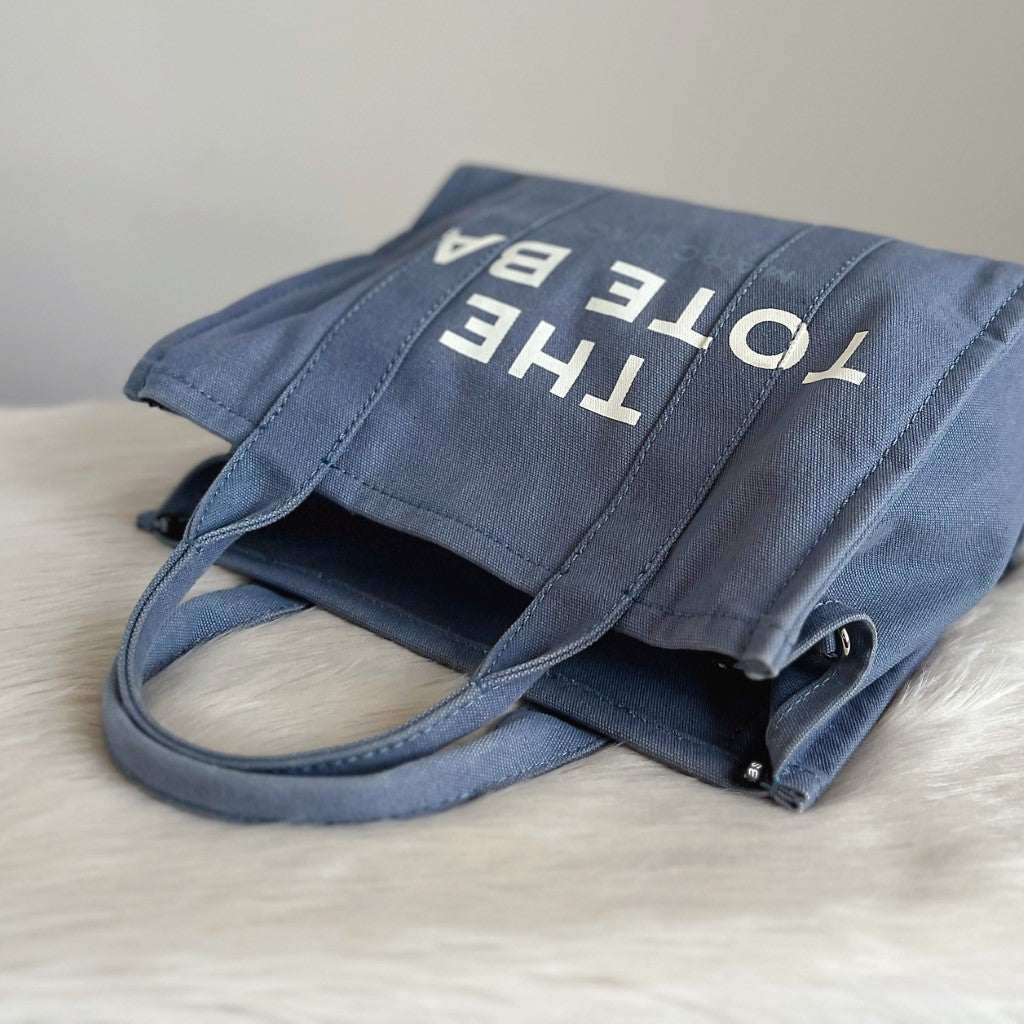 Marc Jacobs Denim Front Pattern Book Tote 2 Way Shoulder Bag