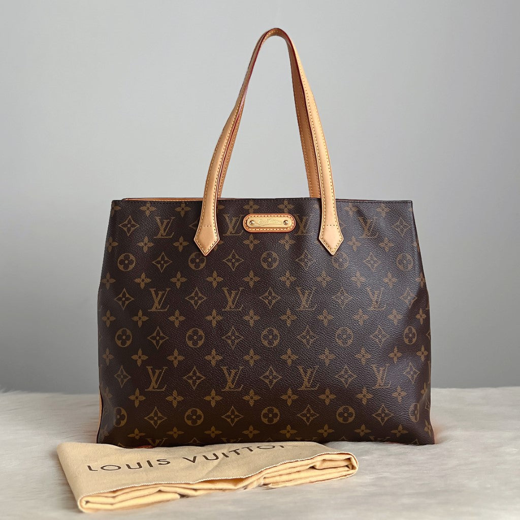 Louis Vuitton Signature Monogram Wilshire MM Shoulder Bag