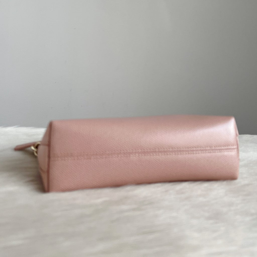 Furla Blush Pink Leather Mini Crossbody Shoulder Bag