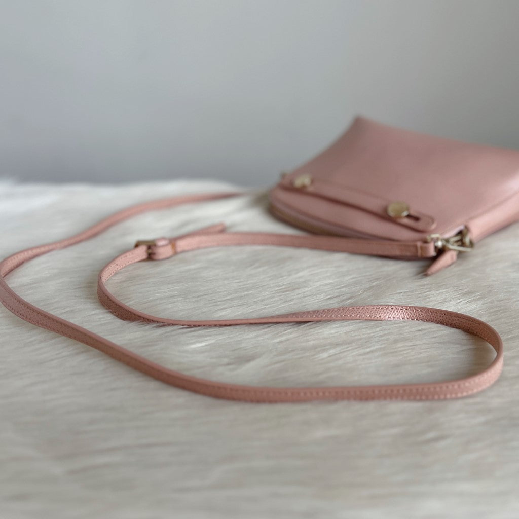 Furla Blush Pink Leather Mini Crossbody Shoulder Bag