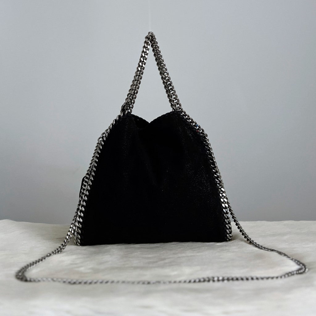 Stella McCartney Black Signature Falabella Shoulder Bag