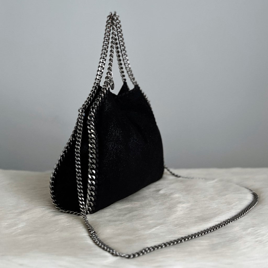 Stella McCartney Black Signature Falabella Shoulder Bag