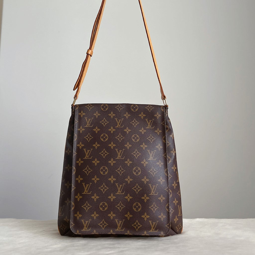 Louis Vuitton Signature Monogram Musette GM Crossbody Shoulder Bag