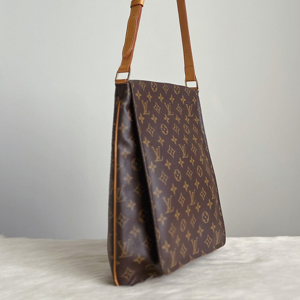 Louis Vuitton Signature Monogram Musette GM Crossbody Shoulder Bag