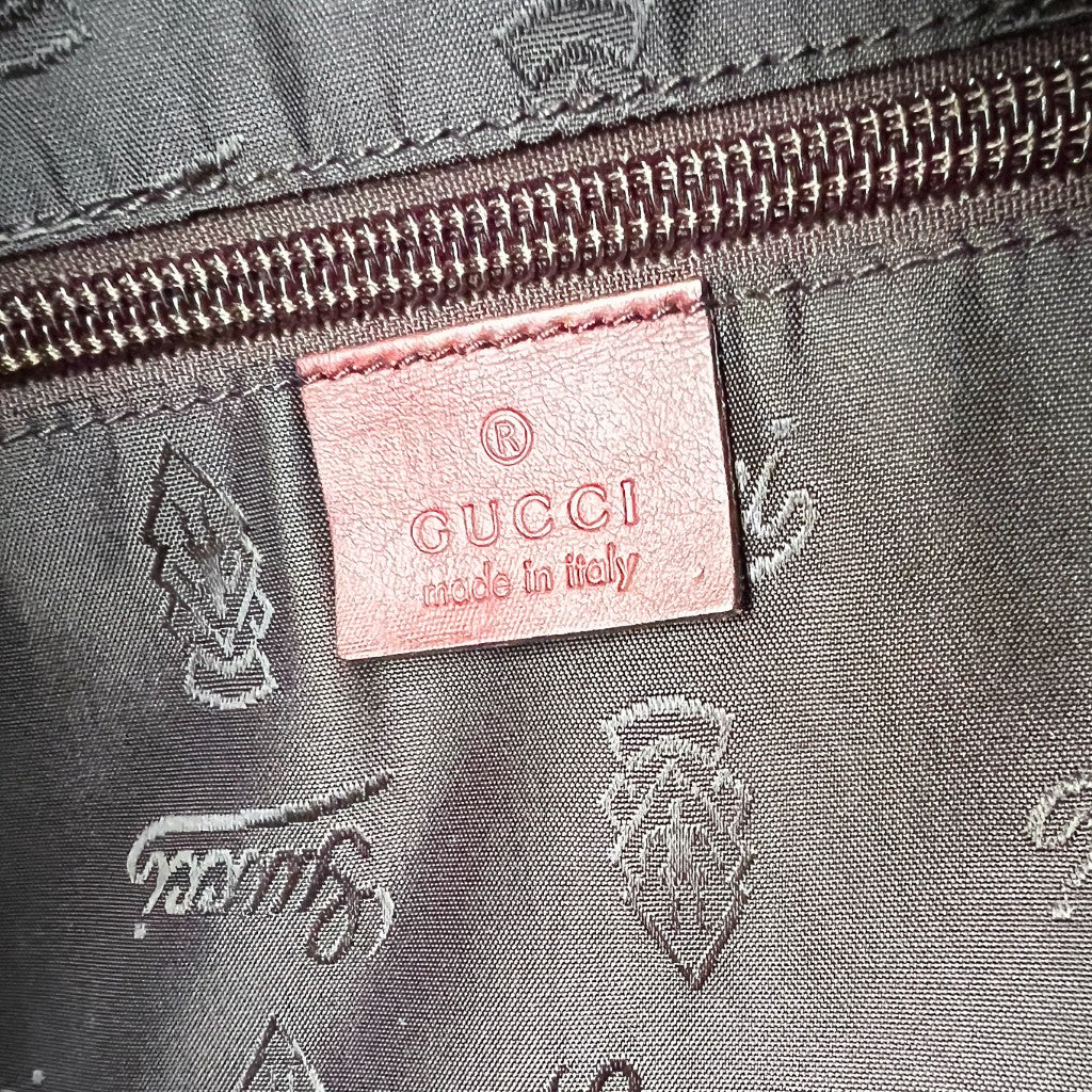 Gucci Burgundy Leather Oversized Weekend Travel Shoulder Bag