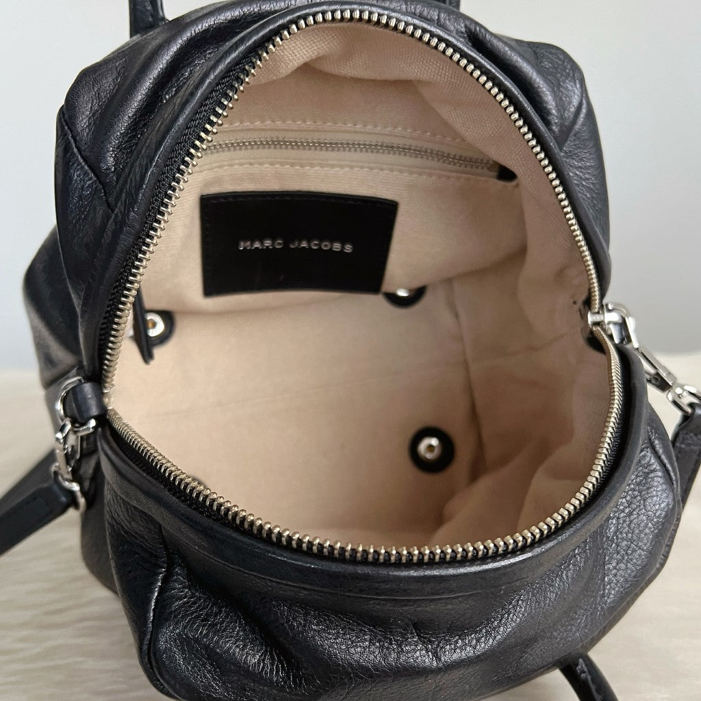 Marc Jacobs Black Leather Small Boston 2 Way Shoulder Bag