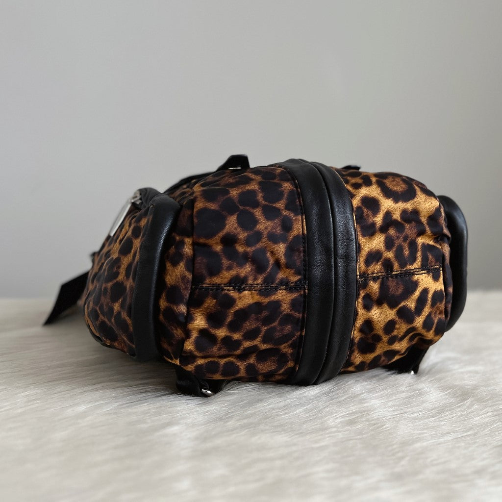 Alexander Wang Black Leather Leopard Marti 3 Way Backpack New with Tags