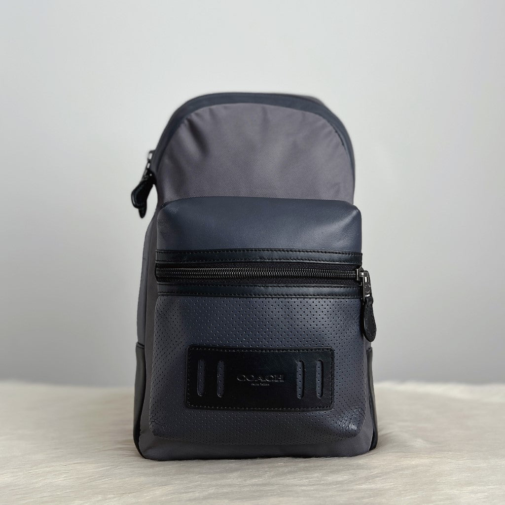 Coach Two Tone Front Zip Compartment Unisex Backpack