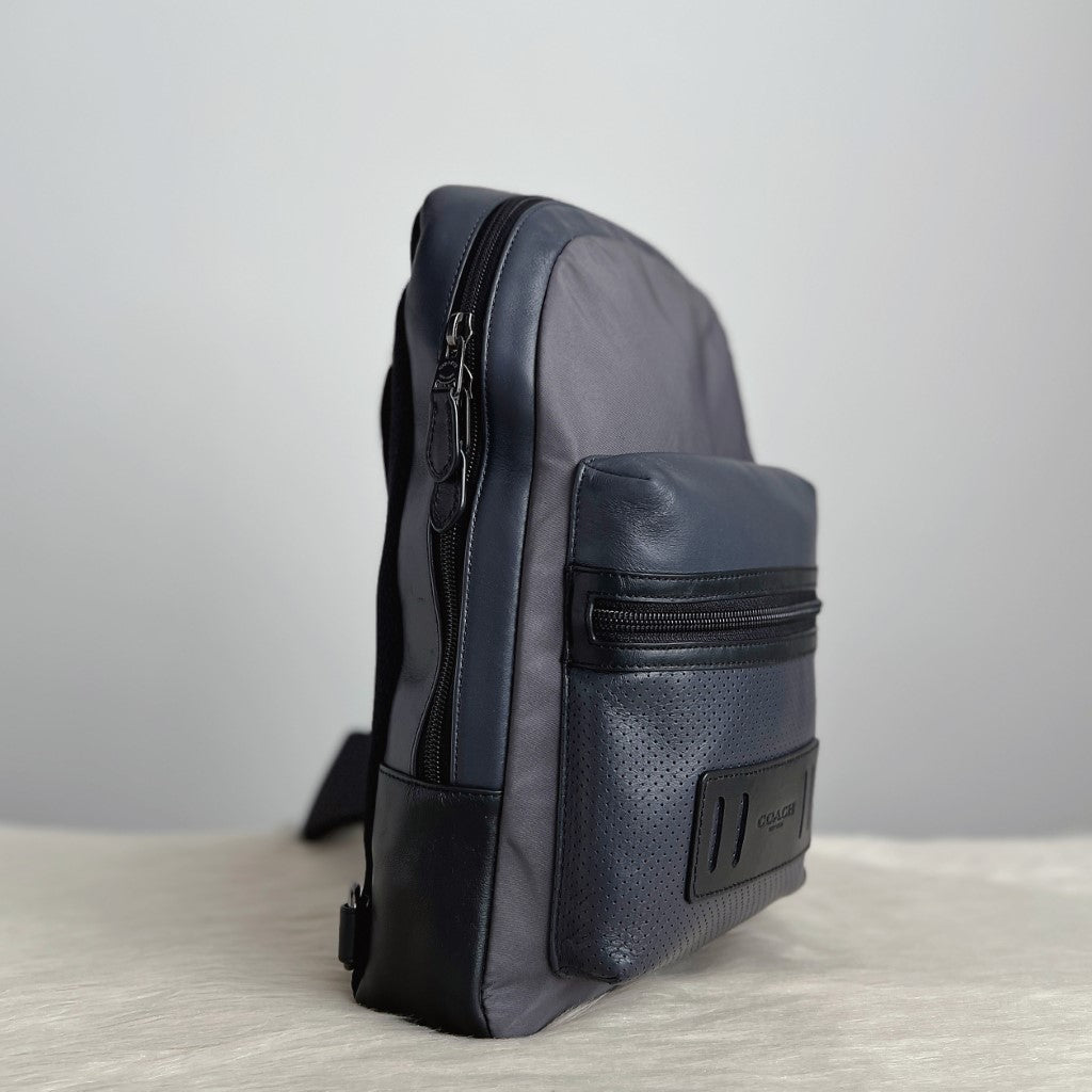 Coach Two Tone Front Zip Compartment Unisex Backpack