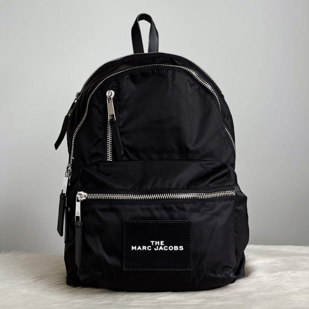 Marc Jacobs Black Nylon Front Detail Backpack Excellent