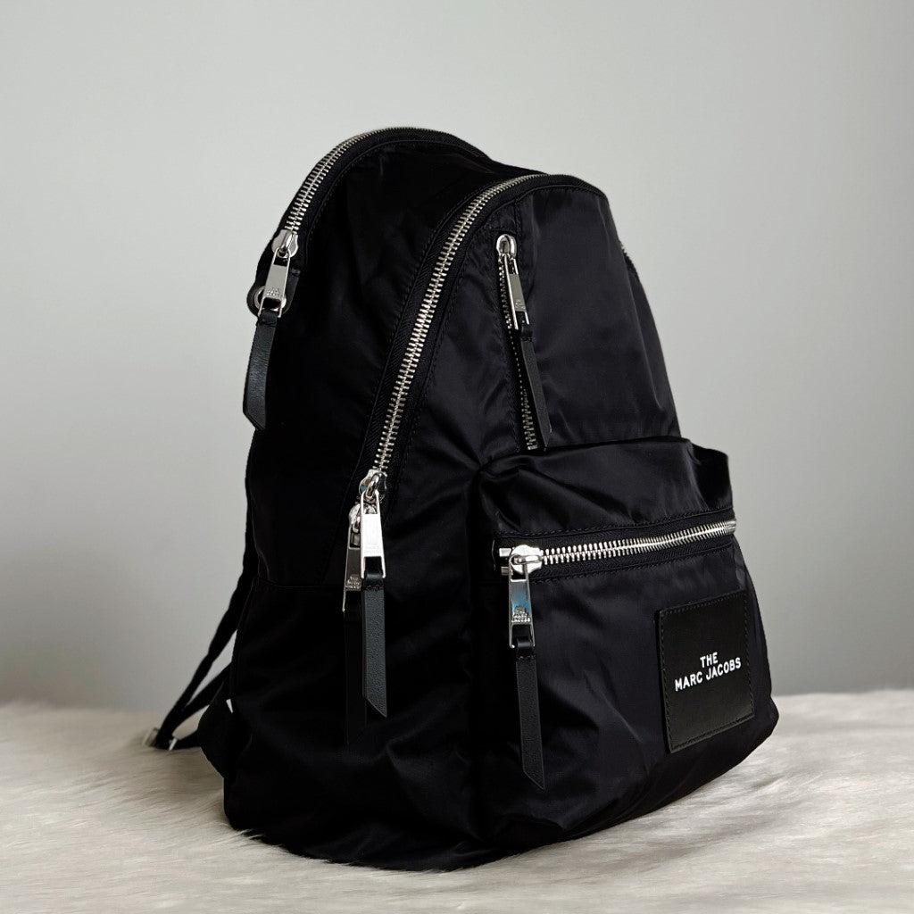 Marc Jacobs Black Nylon Front Detail Backpack Excellent