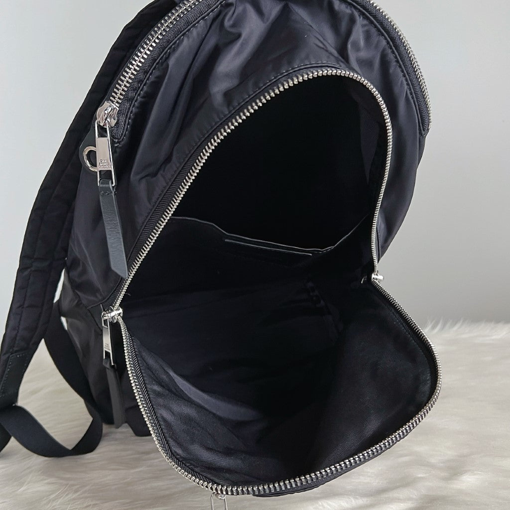 Marc Jacobs Black Nylon Front Detail Backpack Excellent