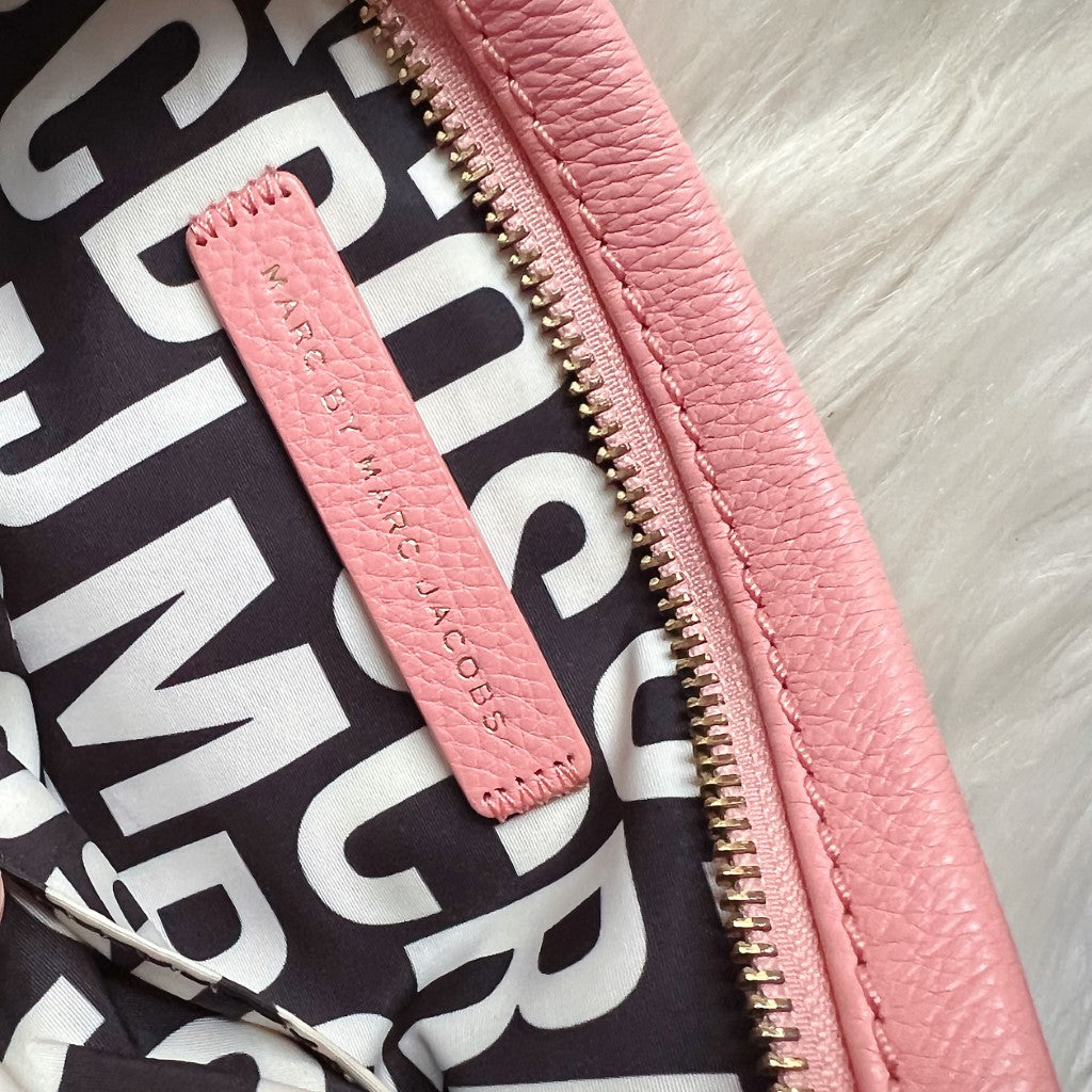 Marc Jacobs Pink Front Logo Small Crossbody Shoulder Bag