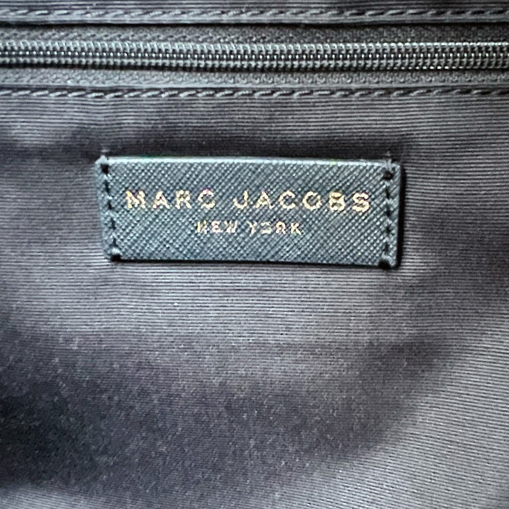 Marc Jacobs Black Embossed Logo Shopper Shoulder Bag