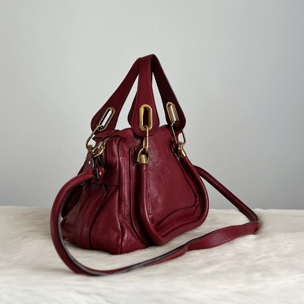 Chloe burgundy bag online