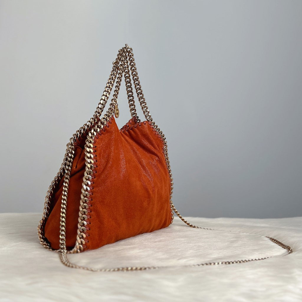 Stella McCartney Orange Falabella 2 Way Shoulder Bag