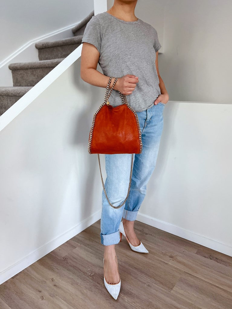 Stella McCartney Orange Falabella 2 Way Shoulder Bag