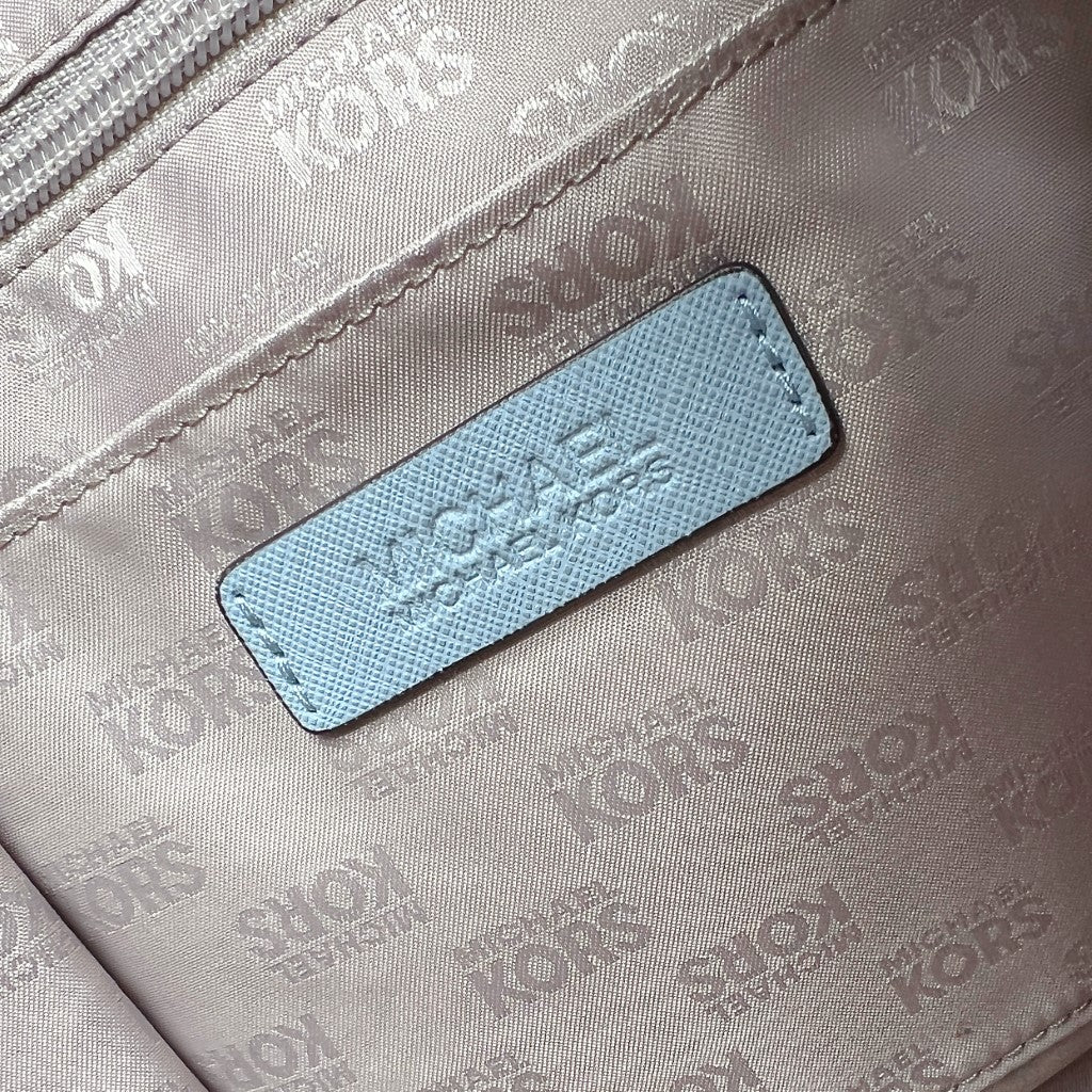 Michael Kors Light Blue Leather Studded Boston 2 Way Shoulder Bag