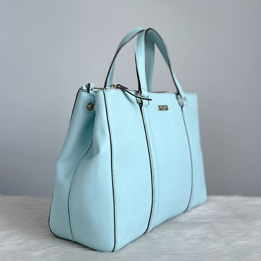 Kate Spade Mint Leather Triple Compartment Large 2 Way Shoulder Bag