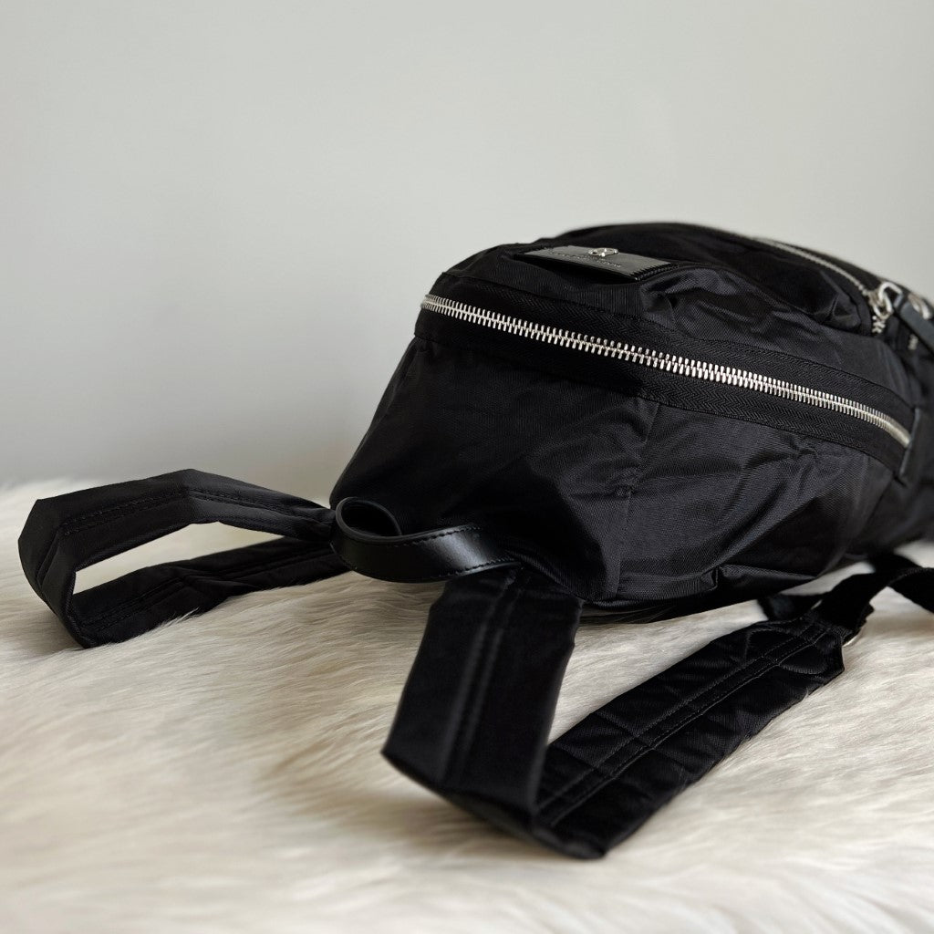 Marc Jacobs Black Layered Zip Detail Backpack