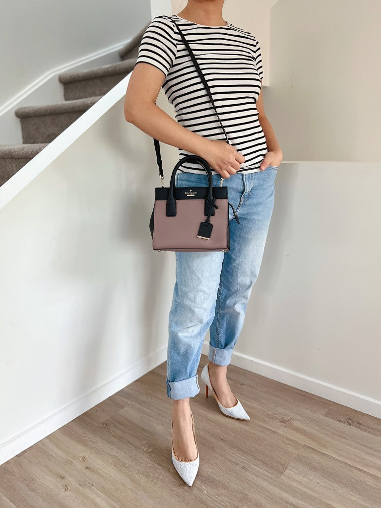 Two Tone Kate Spade Purse Kate Spade Two Tone Leather Front Logo