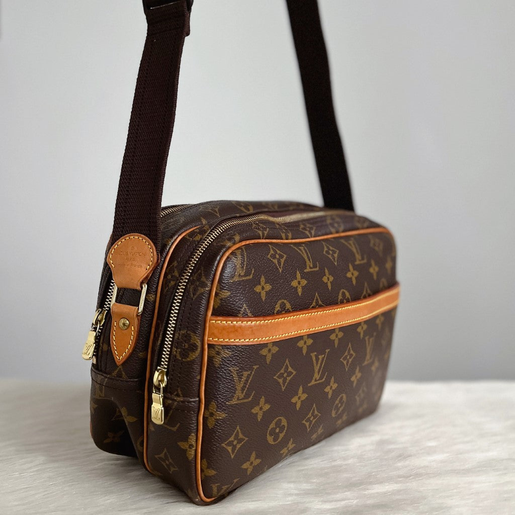 Louis Vuitton Signature Monogram Reporter PM Shoulder Bag