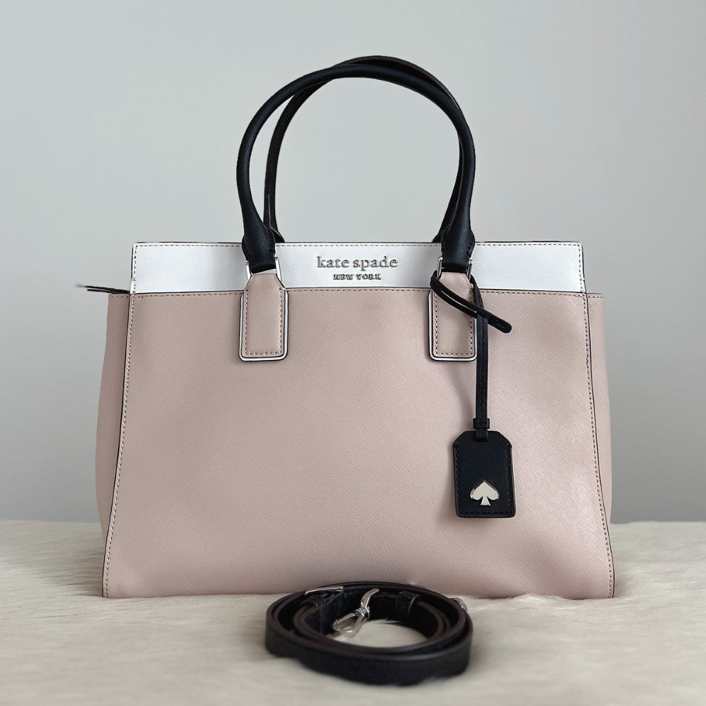 Kate Spade Tri-Tone Leather Double Compartment 2 Way Shoulder Bag