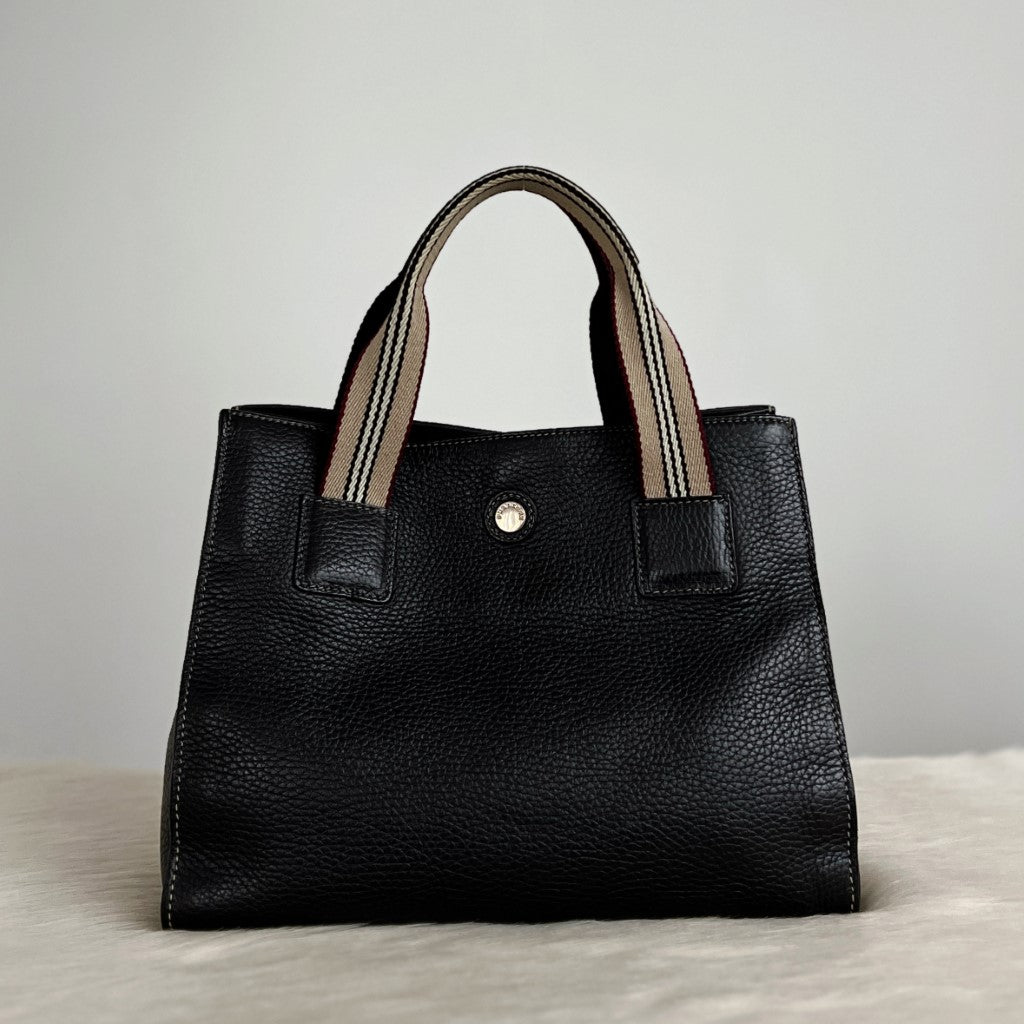 Burberry Black Leather Classic Small Tote Bag Excellent