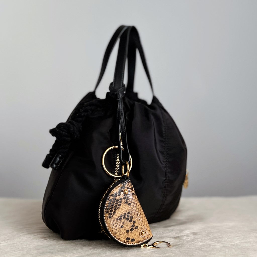 See by Chloe Black Front Zip Detail 2 Way Shoulder Bag + Coin Purse