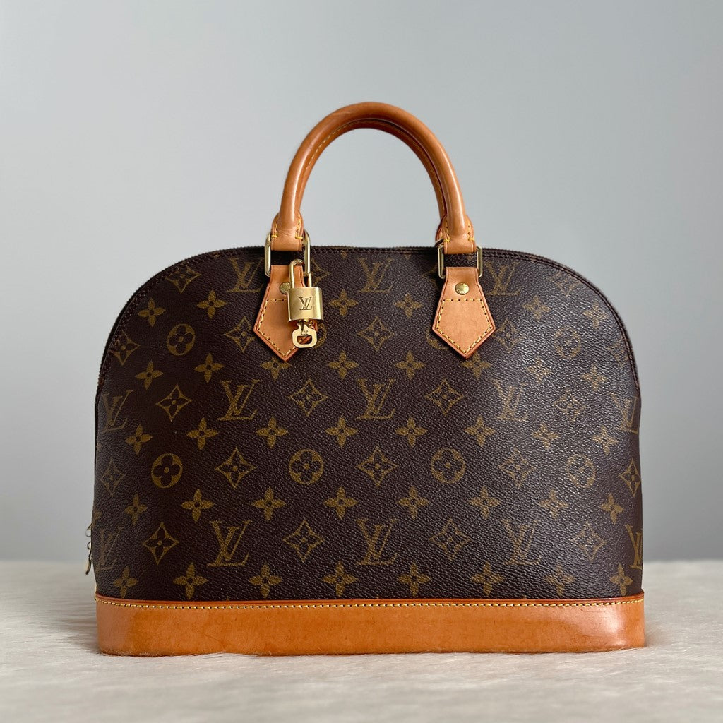 Louis Vuitton Signature Monogram Alma Tote + Lock & Key