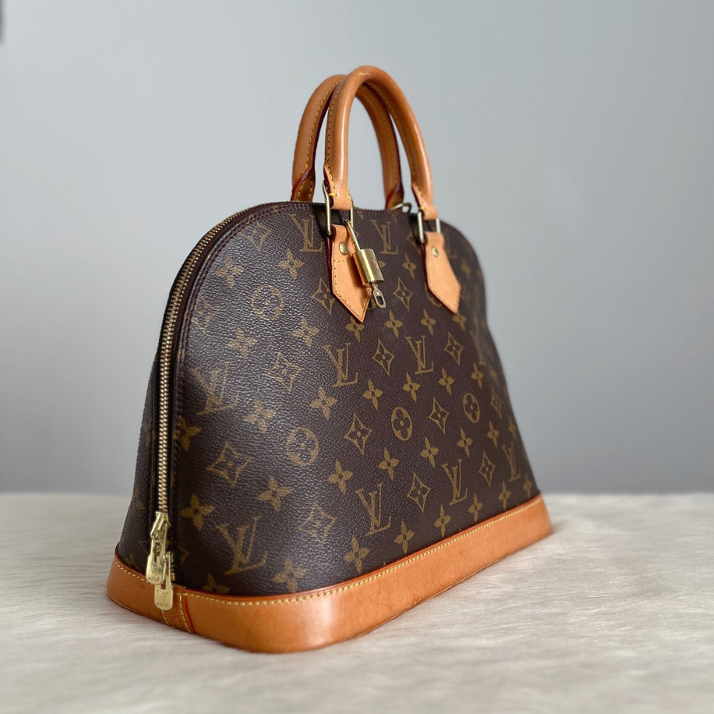 Louis Vuitton Signature Monogram Alma Tote + Lock & Key