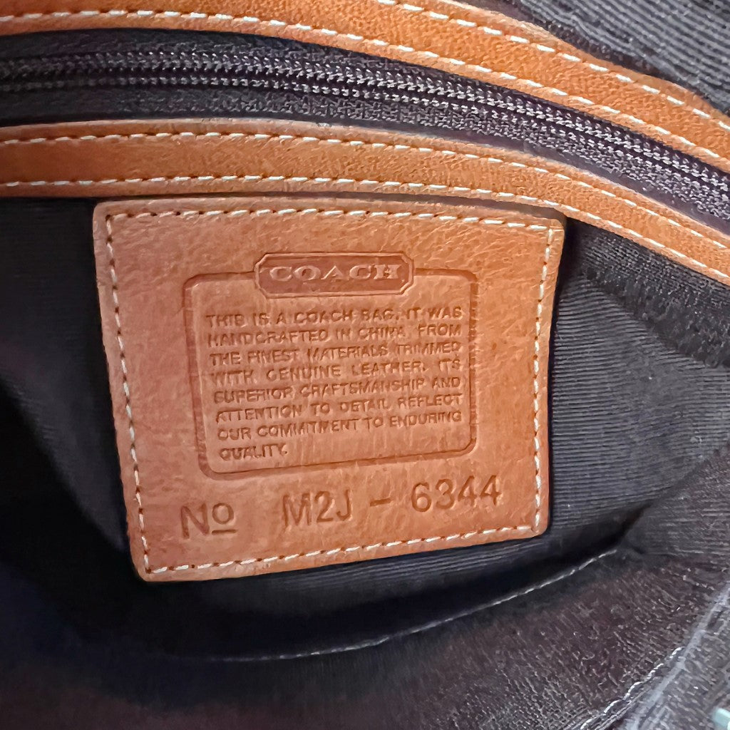 Coach Orange Leather Monogram Small Crossbody Shoulder Bag