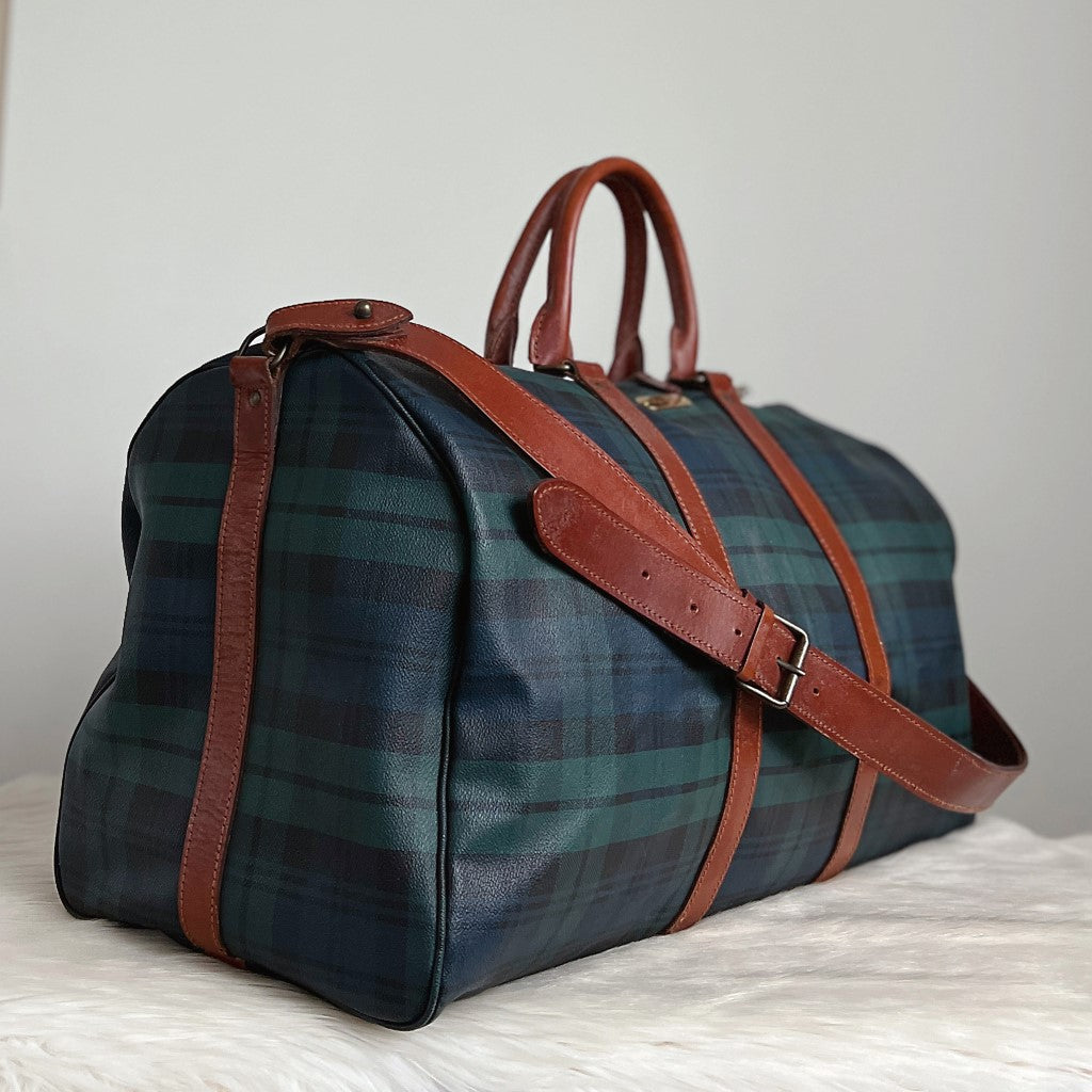 Ralph Lauren Polo Signature Check Print Large Keepall Travel Bag