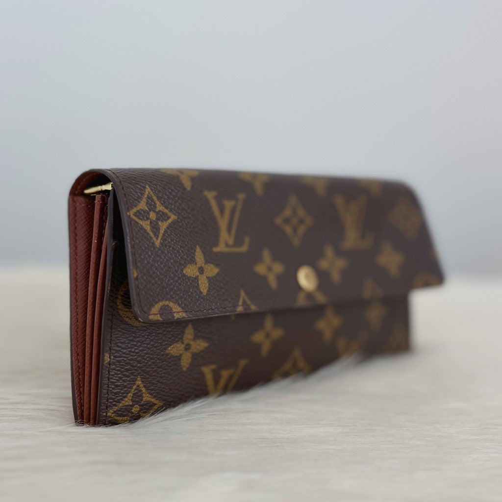 Louis Vuitton Monogram Classic Zip Compartment Long Wallet