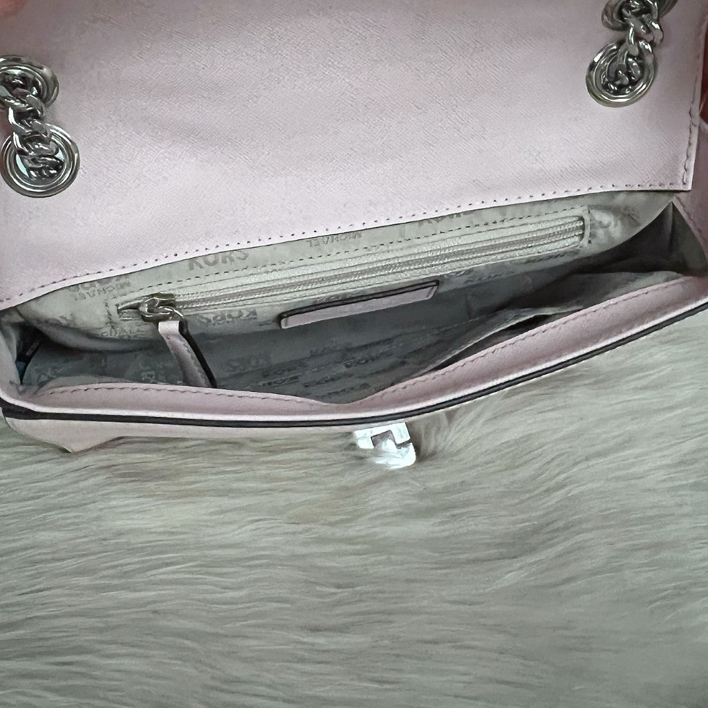 Michael Kors Pink Leather Cut Out Detail 3 Way Shoulder Bag Like New