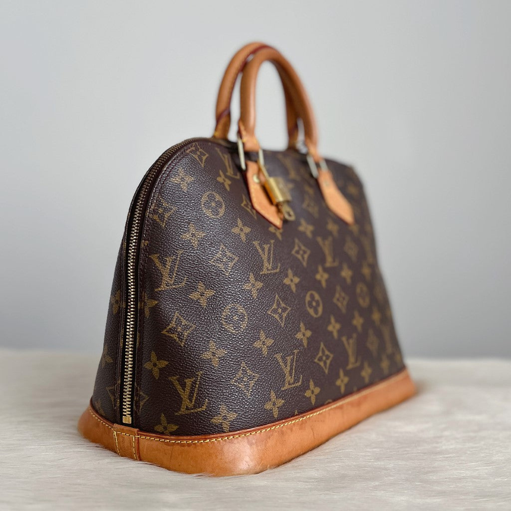 Louis Vuitton Signature Monogram Alma Tote + Lock & Key