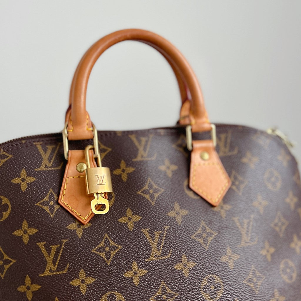 Louis Vuitton Signature Monogram Alma Tote + Lock & Key