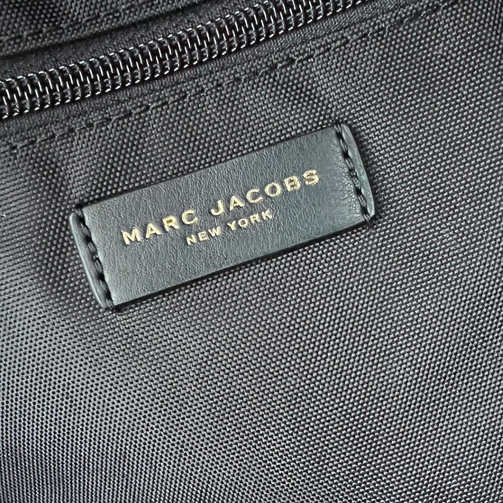 Marc Jacobs Black Canvas Front Logo Classic Backpack