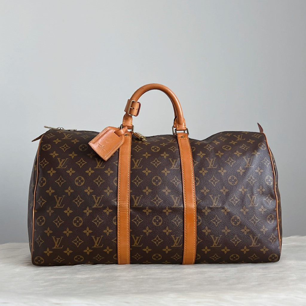 Louis Vuitton Iconic Monogram Keepall 50 Travel Bag Full Set