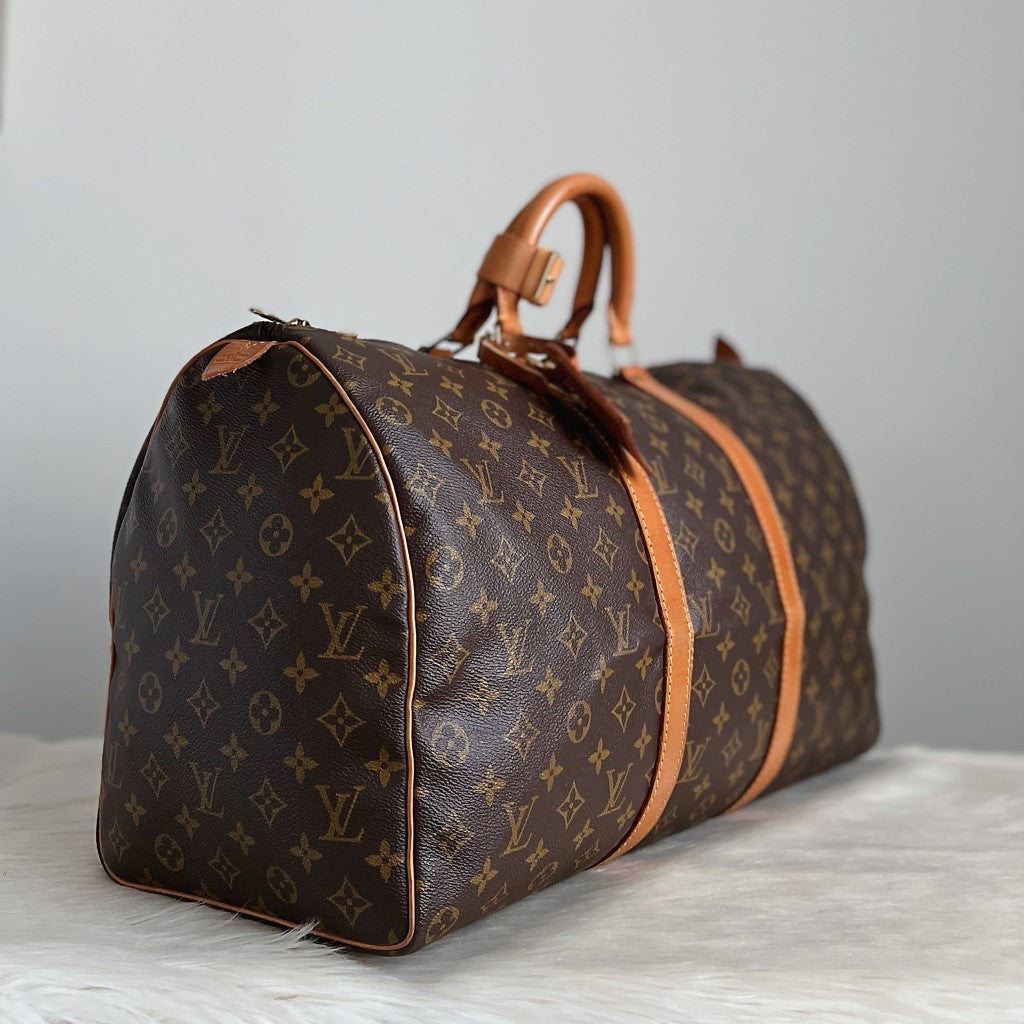 Louis Vuitton Iconic Monogram Keepall 50 Travel Bag Full Set